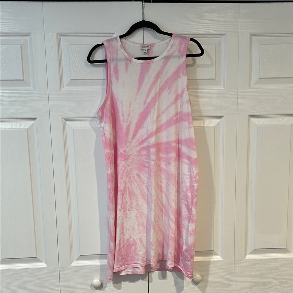 J. Crew Pink Tie-Dye Sleeveless Dress